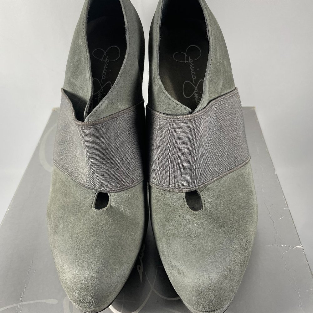 Jessica Simpson Rianna Women’s High Heel Pumps with Elastic Band Gray Size 6M